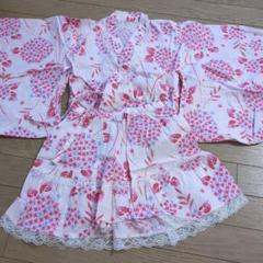 花柄ピンク浴衣ドレス 130サイズ