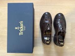 希少 トリッカーズ Tricker's バートン パテント 黒 UK6 トリッカーズ バートン|BOURTON BLACK ウィングチップ メンズ