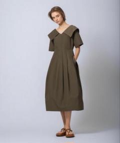 COLUMN ビッグカラーワンピース 完売品 翁安芸さん愛用 エストネーション COLUMN ビッグカラーワンピース 完売品 翁安芸さん愛用