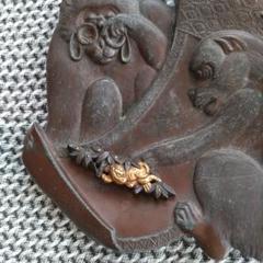 時代物 目貫 竹虎 江戸中期 金工金具 骨董 時代物 目貫 竹虎 江戸中期 金工金具 骨董 - メルカリ