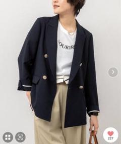 れい　ウォッシャブルドライダブルジャケット　ノーリーズ　紺ブレ れい様専用 ウォッシャブルドライダブルジャケット ノーリーズ