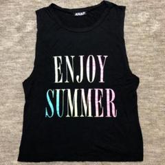 ANAP タンクトップ ロゴ カットソー ノースリーブ Tシャツ