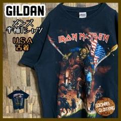 ギルダン アイアンメイデン L ツアーT メンズ USA古着 半袖 Tシャツ