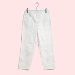 good day スキニーパンツ 綿 Ｓ ストレッチ入り 白 シンプル きれいめ