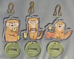 可愛い嘘のカワウソ アクリルスタンドにもなるアクリルキーホルダー