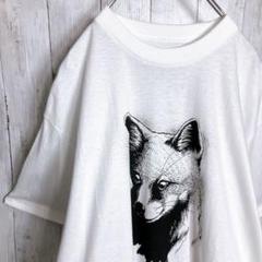 【入手困難】vintage キツネ フォックス シングルステッチ Tシャツ