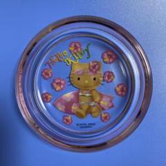 レトロ　2002年　ハローキティ 日焼けキティ ガラスプレート　ピンク　希少 レトロ 2002年 ハローキティ 日焼けキティ ガラスプレート