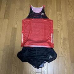 adidas 赤黒 ストライプ タンクトップ ショートパンツ adidas 赤黒 ストライプ タンクトップ ショートパンツ - メルカリ