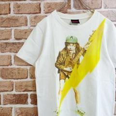 ヒステリックグラマー　黒　 キムタク　ヒスガール　バックプリント　個性的　y2k キムタク着用 ヒステリックグラマーACDCプリントTシャツ