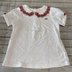 mezzopiano いちご襟 ブラウス Tシャツ 110cm