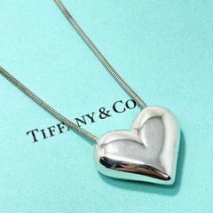 Tiffany ピンチドハート　スネークチェーン　ネックレスAg925