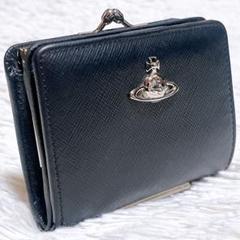 【極美品】ヴィヴィアン ウエストウッド がま口 財布 オーブ シルバー金具 未使用に近い✨ヴィヴィアン 財布 ベルベット ベロア 刺繍