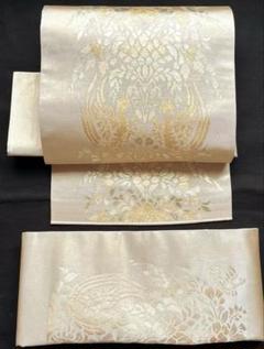 特価商品  oriental マットゴールド 鳳凰 作り帯 二重太鼓 正絹 袋帯 着物・浴衣