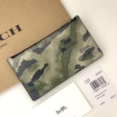 COACH コーチ メンズ コインケースカードケース グリーン 緑 小銭入れ財布