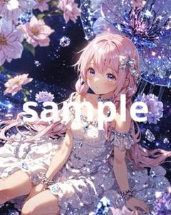 A4サイズ　ポスター　AIイラスト　美麗　アニメ　アニメイラスト　No.198