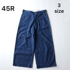 5162【美品】45R 麦サテンのワーク3　ワークパンツ ワイドパンツ L 紺 5162【美品】45R 麦サテンのワーク3 ワークパンツ ワイドパンツ