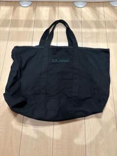 激レア 90s USA製 LLBEEN トート ブラック 無地 LLBeanエルエルビーン トートバッグ アメリカ製レザーハンドル