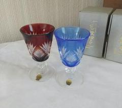 クリスタル・ダルク　ルビークリスタル花瓶　切子 クリスタル ダルク 花瓶 ルビー 切子 ルビークリスタル フラワー
