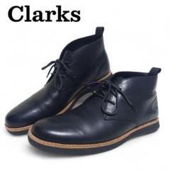 Clarks フェアフォード ミッド メンズ チャッカブーツ 黒 25 レザー
