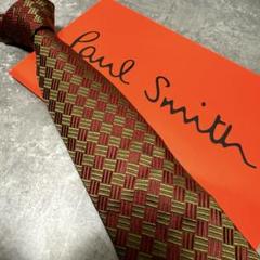 【未使用に近い✨】ポールスミス ネクタイ オレンジ ストライプ 高級シルク Paul Smith ポール スミス ネクタイ necktie ラッピング可能