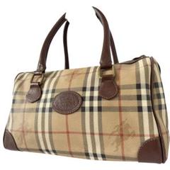 Burberrys ボストンバッグ 大容量 レザー PVC ホースロゴ ベージュ 楽天市場】【バッグ】BURBERRY バーバリー ミニボストンバッグ