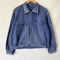 50s 60s フレンチ ワークジャケット サイクリスト 短丈 コットン