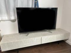 LOWYA テレビボード 大理石調 ホワイト 180cm