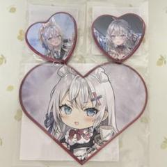 ロシデレ アーリャさんとバレンタインくじ ミニ色紙 ハート型缶バッジ
