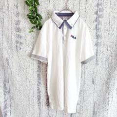 美品♥️ 【FILA】 メンズ 半袖ポロシャツ カジュアル ホワイト