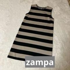 日本製zampa ボーダーチュニック　ワンピース　ノースリーブのサムネイル