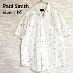 ポールスミス Paul Smith 半袖 シャツ 【M】 ボタンダウン 自転車柄 ポールスミス Paul Smith 半袖 シャツ 【M】 ボタンダウン