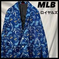 古着　レア　カンザスシティ・ロイヤルズ 総柄　テーラードジャケット 19 古着レアカンザスシティ・ロイヤルズ 総柄テーラードジャケット 19