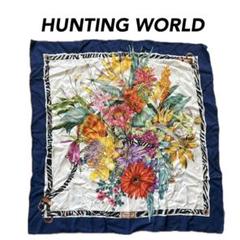 【美品】Hunting World 大判スカーフ　ソフトピンク　シルク100% 2025年最新】HUNTING WORLD レディース バンダナ・スカーフの