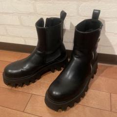 ZARA ブーツ ザラ ボリュームチェルシーブーツ サイドゴア