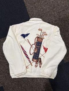 90s ポロ ラルフローレン ゴルフ バックプリント スイングトップ ビンテージ 90s ポロ ラルフローレン ゴルフ バックプリント スイングトップ