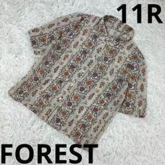 『FOREST フォレスト』ボタニカル柄　シャツ　半袖　花柄　レディース　11R