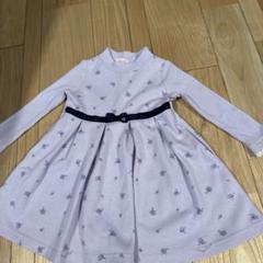 メゾピアノ♡ジャム柄ワンピース♡ネイビー90センチ長袖ワンピース メゾピアノ♡ジャム柄ワンピース♡ネイビー90センチ長袖ワンピース