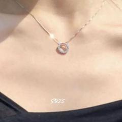 NS3 S925 クロス ネックレス　GD　18Kコート　　ダイア　ゴールド NS3 S925 クロス ネックレス GD 18Kコート ダイア ゴールド