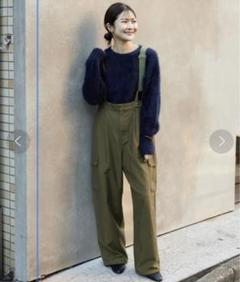 SLOBE  IENA  スローブイエナ　サスペンダーカーゴ　カーキ  36 値下げ SLOBE IENA スローブイエナ サスペンダーカーゴパンツ 36