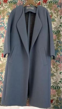 ＼半額SALE／ ADORE ブルーチェスターコートロングトッパー36 コクーンシルエット ジャケット・アウター