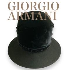 希少・ヴィンテージ□GIORGIO ARMANI 中折れハットブラウン