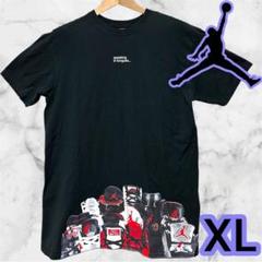 極美品 Jordan ジョーダン Tシャツ 半袖 XL 黒 スニーカーロゴ