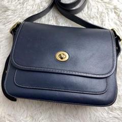 ◆良品◆COACHメッセンジャーバッグ　オールドコーチ　レザー青　ブルー希少色 ◇良品◇COACHメッセンジャーバッグ オールドコーチ レザー青