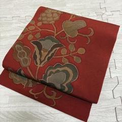 名古屋帯 ちりめん 花唐草 九寸 正絹 AO-1397 名古屋帯 ちりめん 花唐草 九寸 正絹 AO-1397 - メルカリ