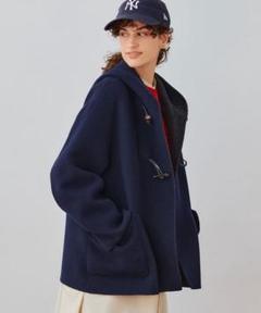美品⭐︎LE GLAZIC　ウールダブルブレストコート　紺色　36 美品⭐︎LE GLAZIC ウールダブルブレストコート 紺色 36