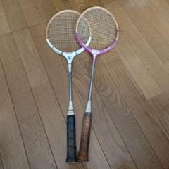 昭和レトロKAWASAKI & YONEX L-G3 木製バドミントンラケット