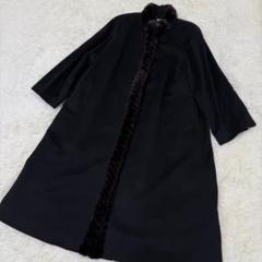 美品　ピエールバルマン　サガミンク　カシミヤ100% ロングコート　13AR 美品☆大きめ ピエールバルマン カシミヤ100% ロングコート SAGA