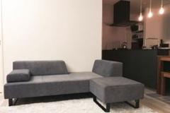 FLANNELSOFA2.5人掛けソファ+スツール＋クッション3種セット グレー FLANNELSOFA2.5人掛けソファ+スツール＋クッション3種セット