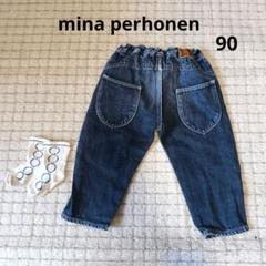 ミナペルホネン　always　キッズデニム　ベビー　90サイズ　タンバリン靴下