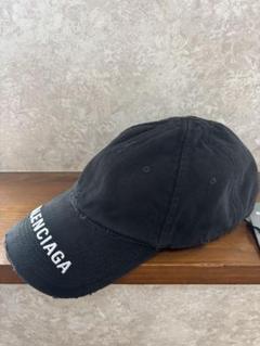【ギフ_包装】 BALENCIAGA バレンシアガダメージブラックL59ベースボール 帽子